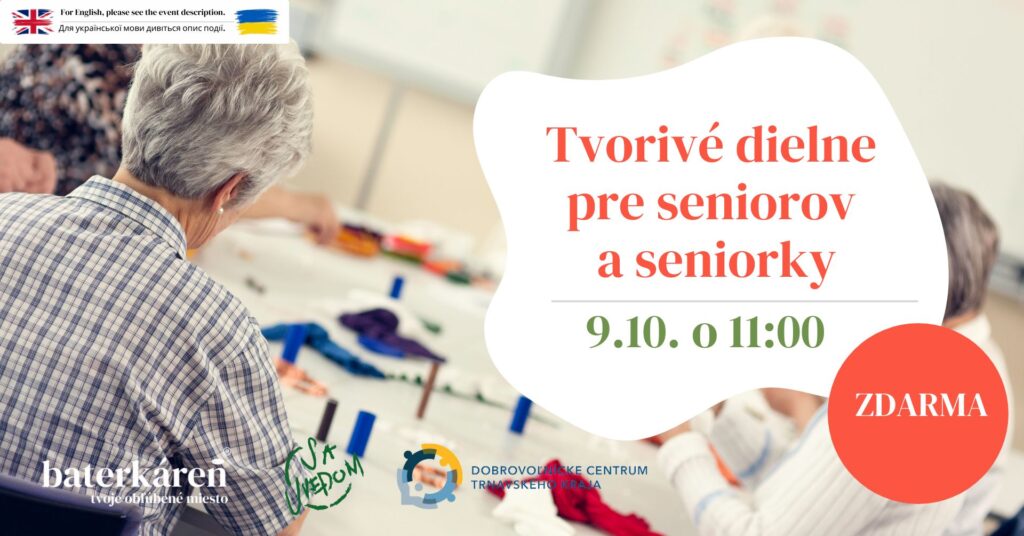 banner na web tvorive dielne pre seniorov 9 oktober