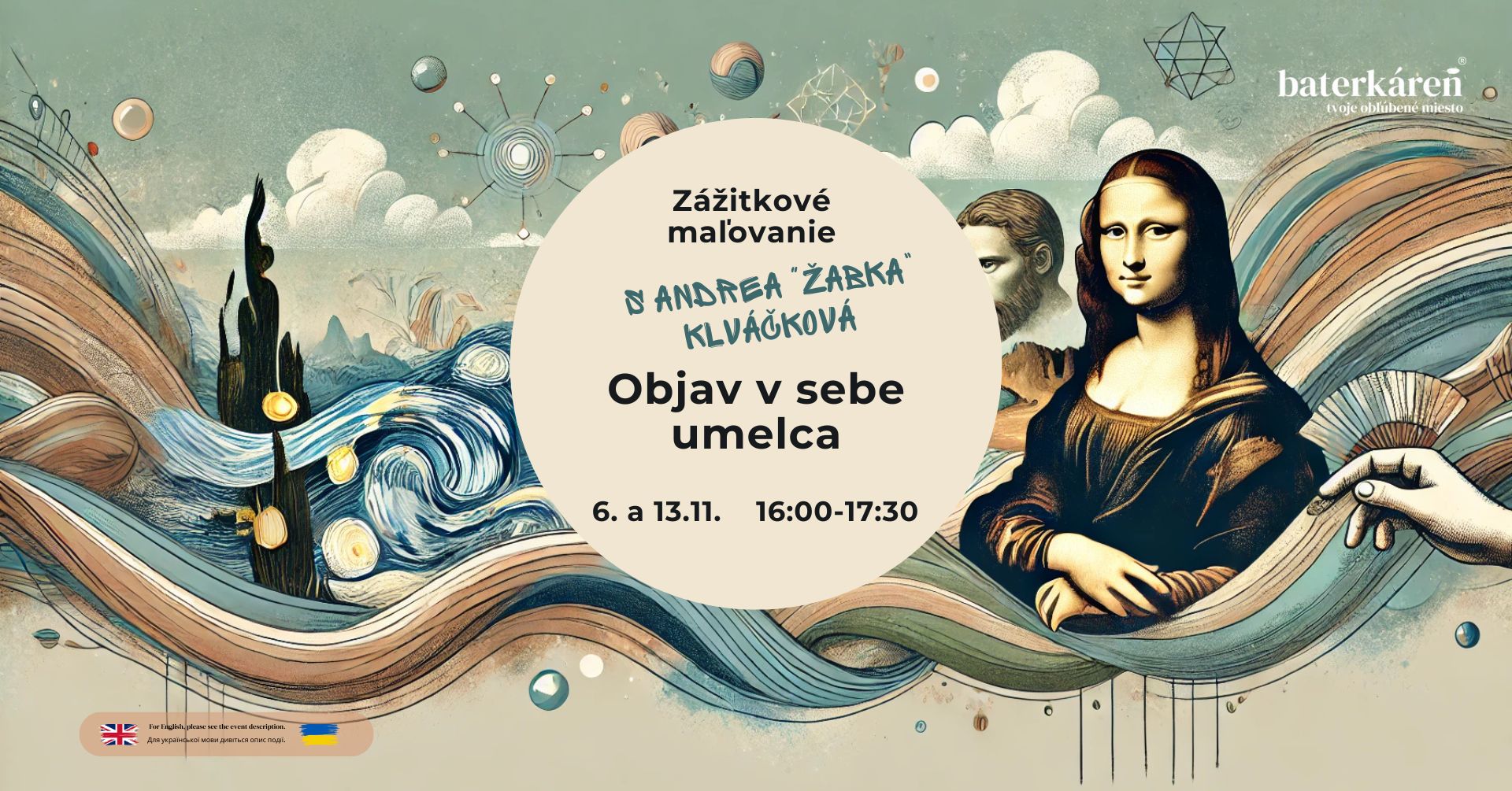 banner na web event zazitkove malovanie objav v sebe umelca november