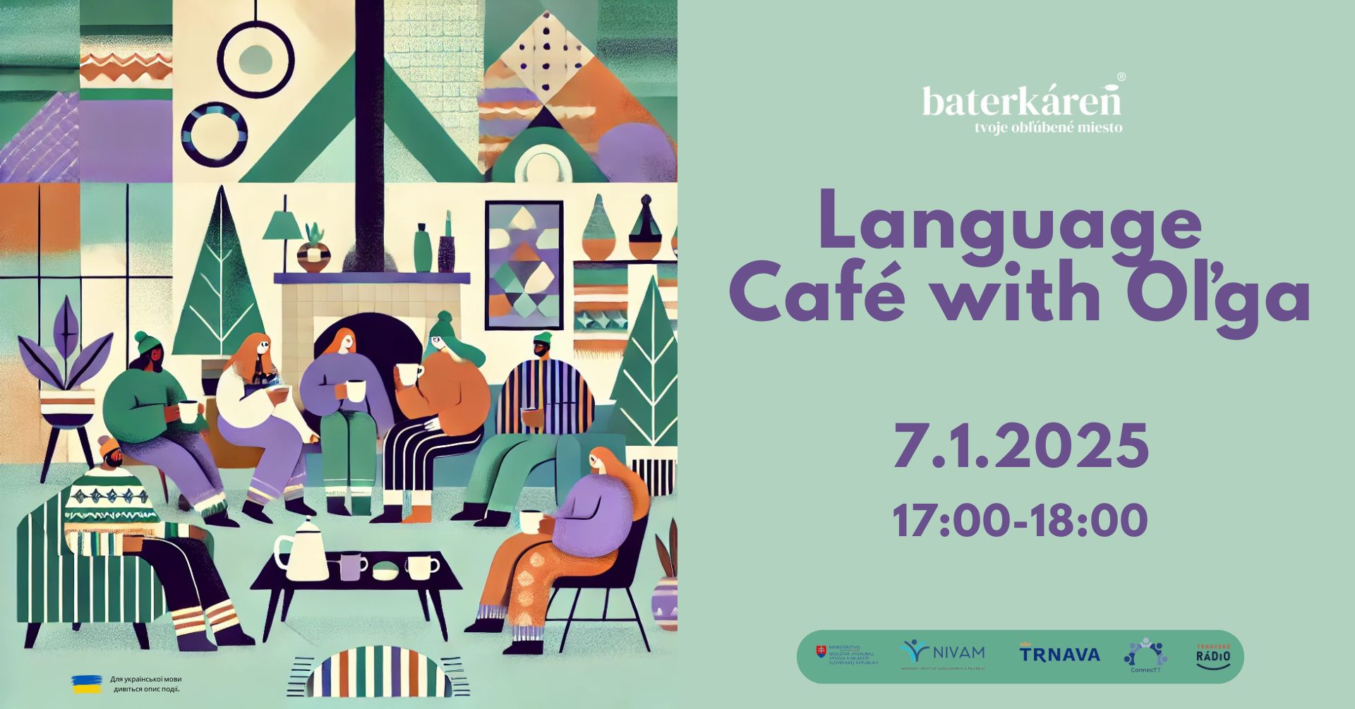 banner na event language cafe januar